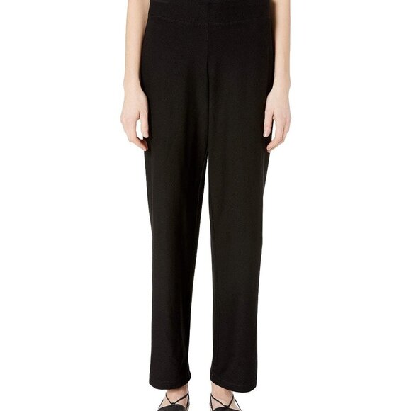 Eileen Fisher Pant Medium Black Straight Women New - Picture 1 of 8